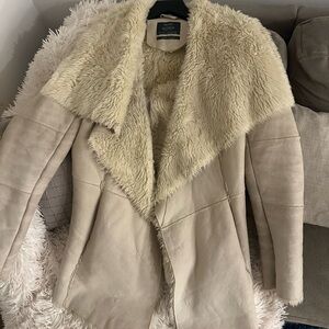 Bershka Cream Teddy Jacket